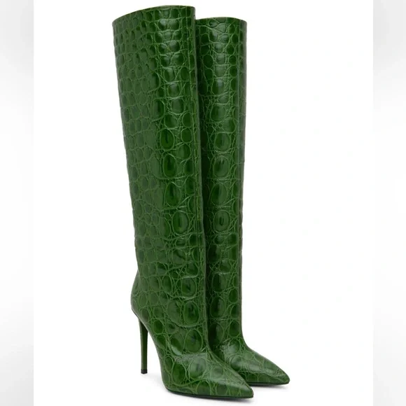 GREEN CROC PARIS TEXAS BOOTS SIZE 40 - Picture 3 of 11